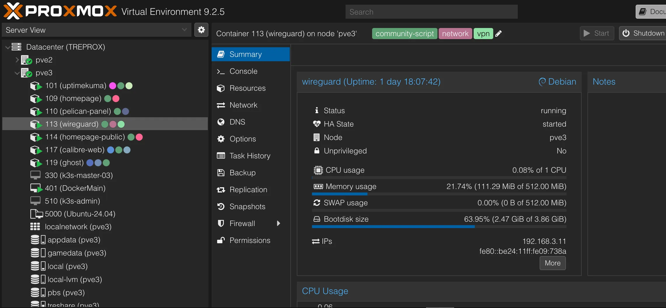 My PVE 9.2.5
